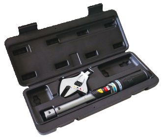 Torque wrench kit with 1 adjustable wrench head